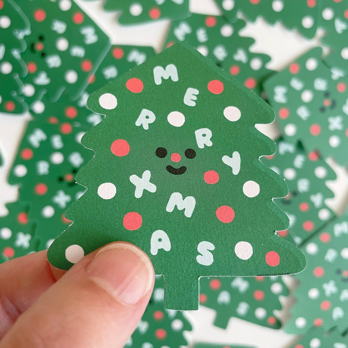 Merry Christmas Tree Sticker