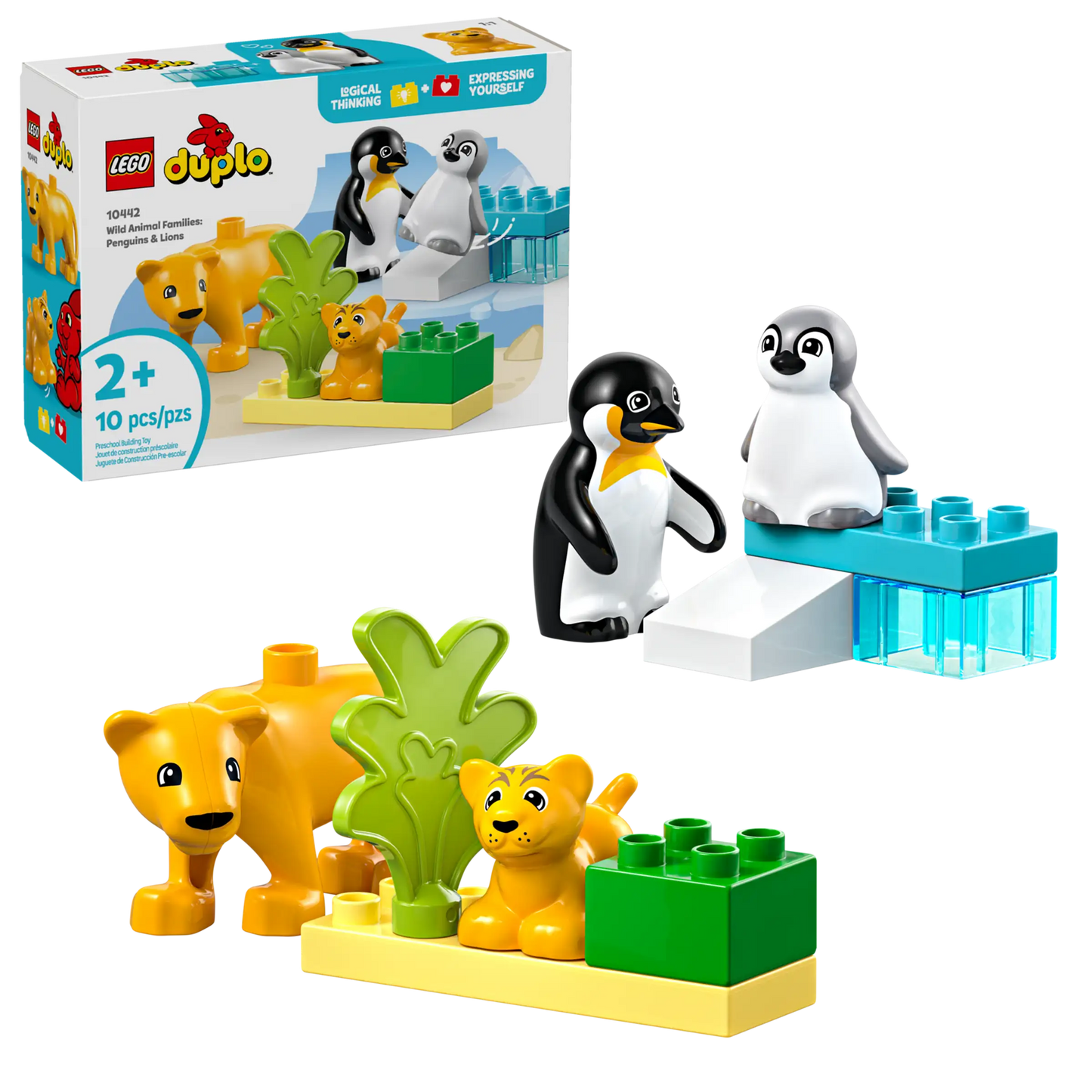 Duplo: Wild Animal Families - Penguins & Lions Building Set