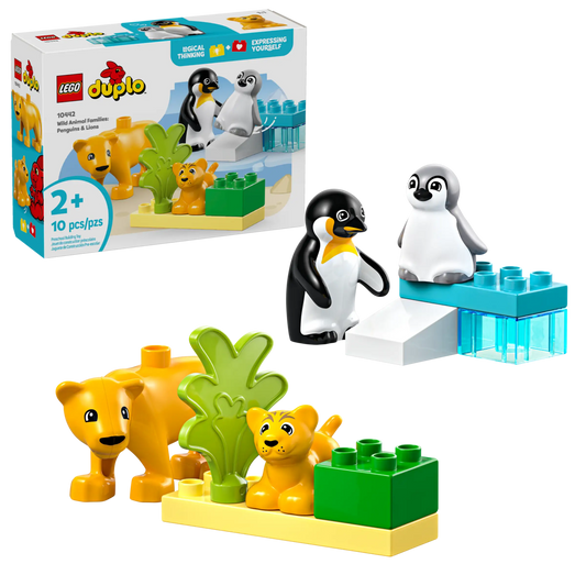 Duplo: Wild Animal Families - Penguins & Lions Building Set