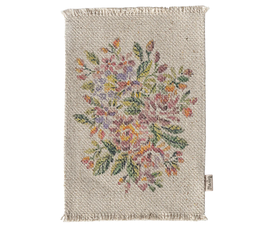 Medium Floral Rug for Dollhouse