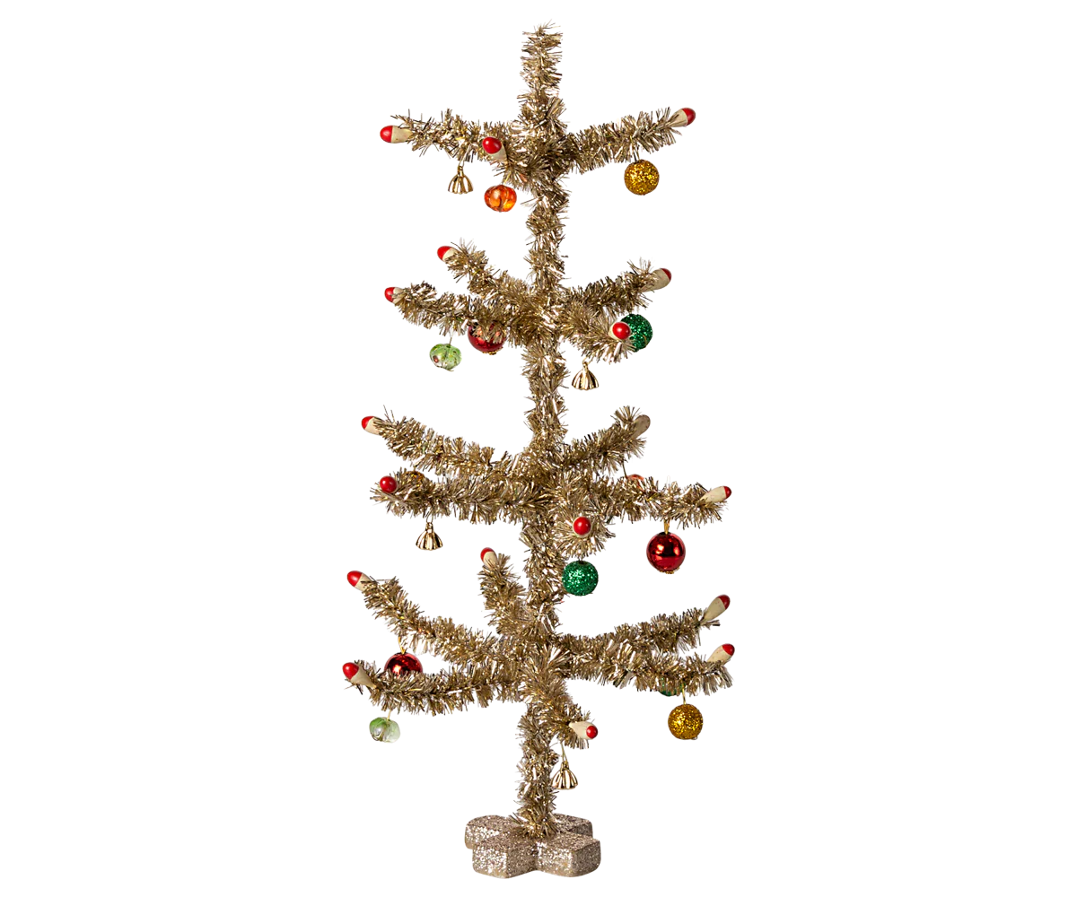 Gold Christmas Tree for Dollhouse