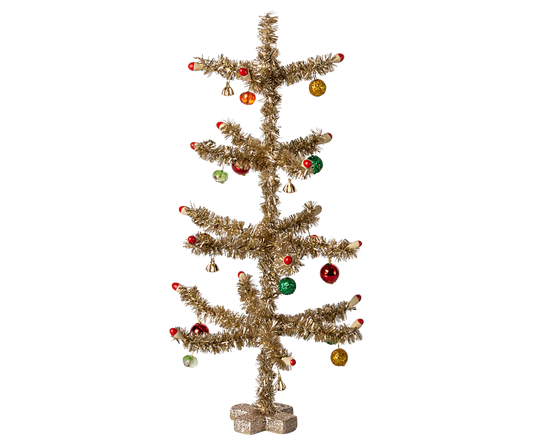 Gold Christmas Tree for Dollhouse