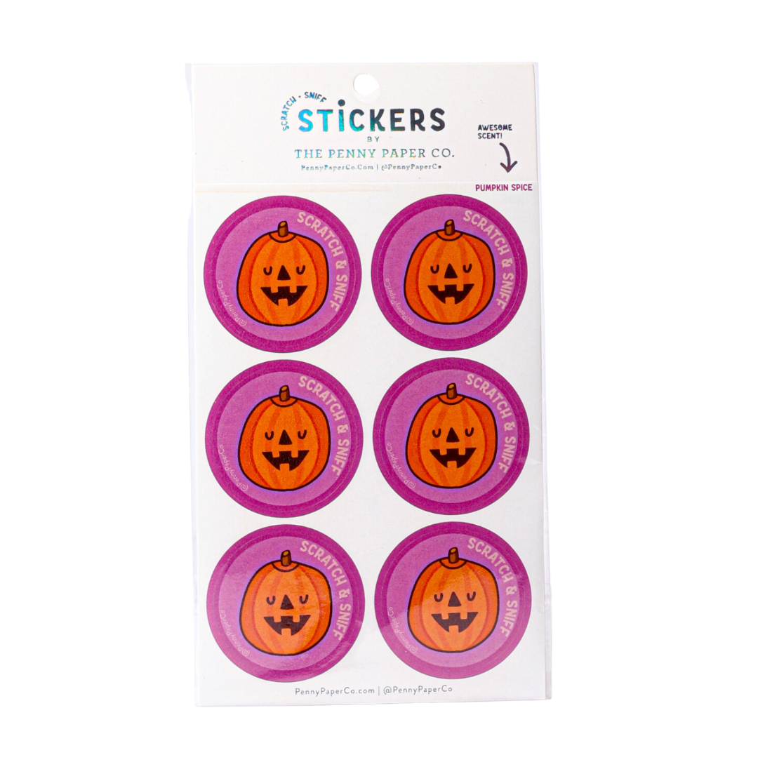 Pumpkin Spice Scented Scratch and Sniff Stickers