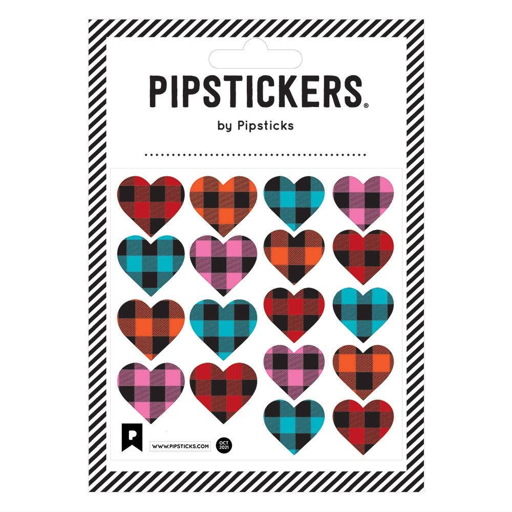 Fuzzy Flannel Hearts Stickers