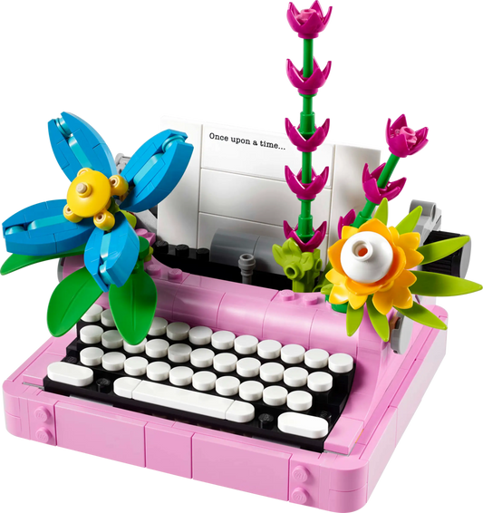 Creator: Typewriter with Flowers Building Set