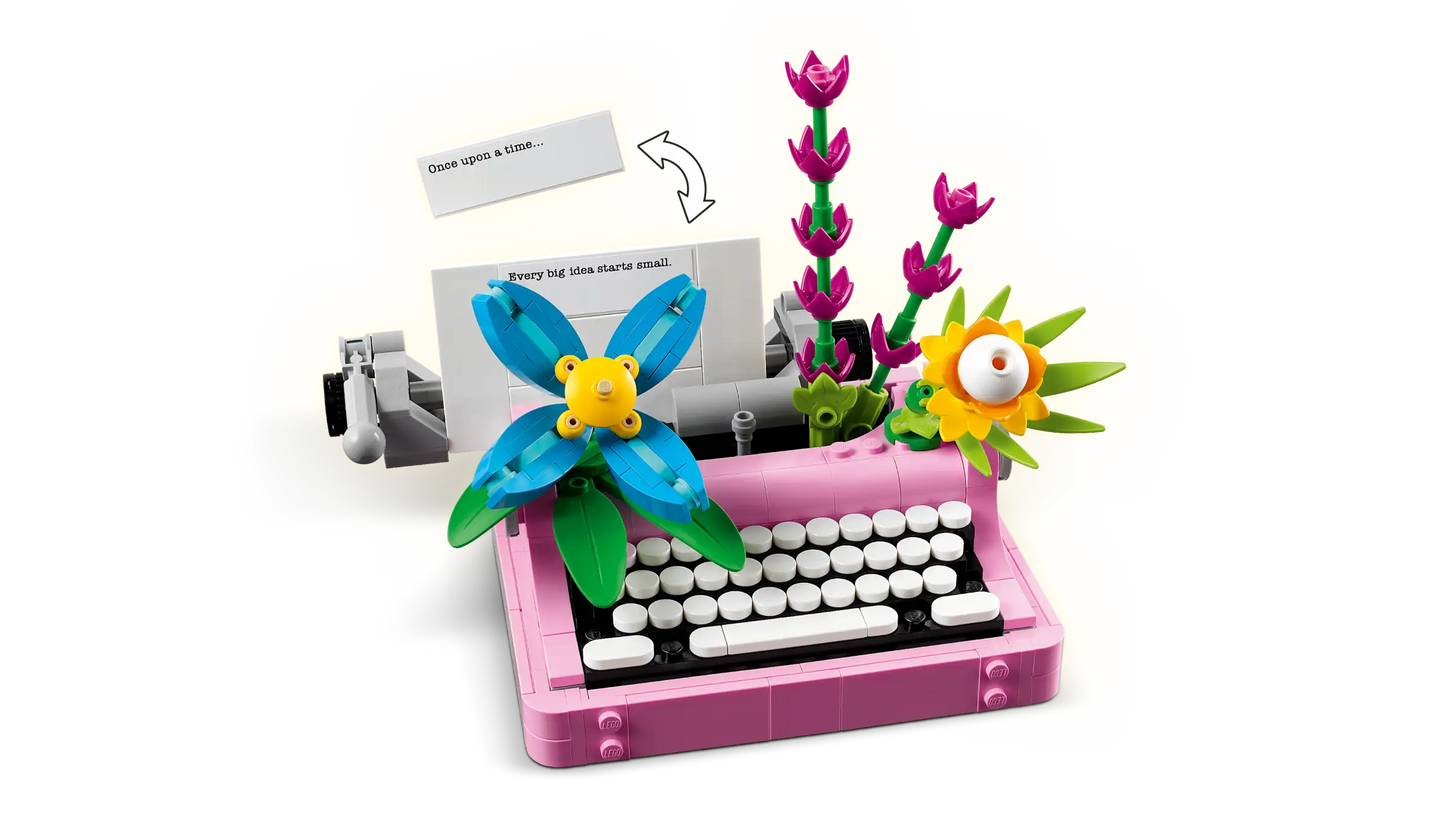 Creator: Typewriter with Flowers Building Set