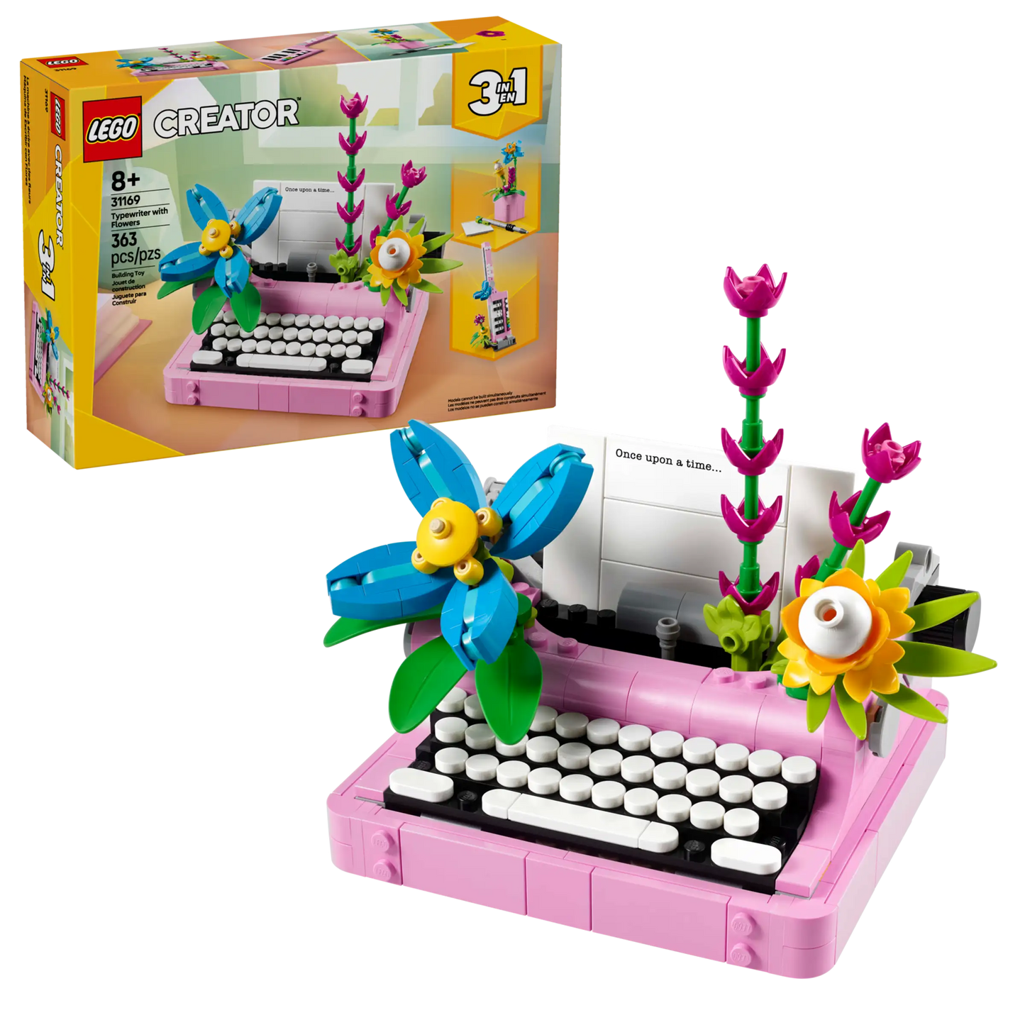 Creator: Typewriter with Flowers Building Set