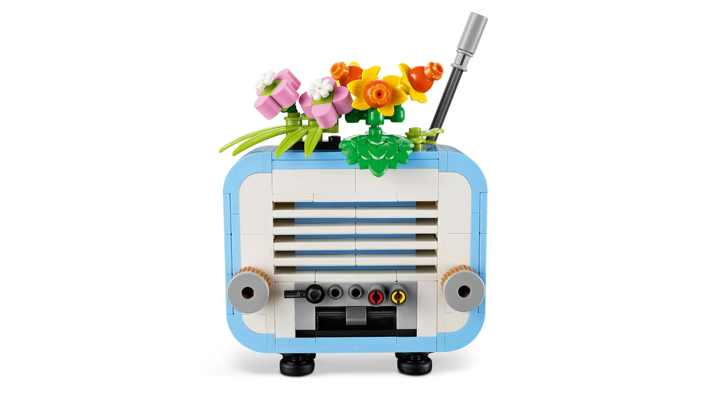 Creator: Record Player with Flowers Building Set