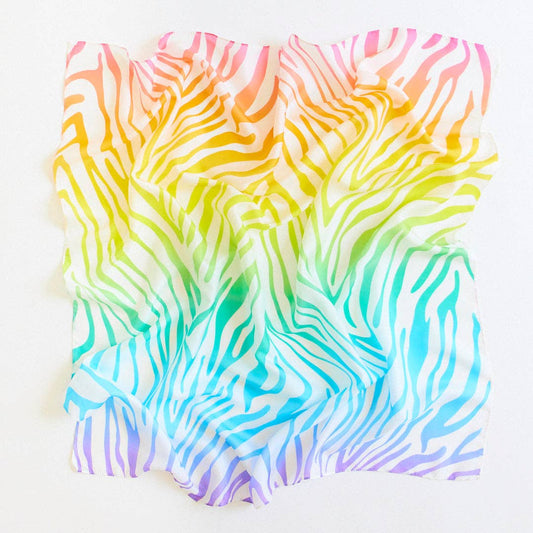 Rainbow Zebra Playsilk