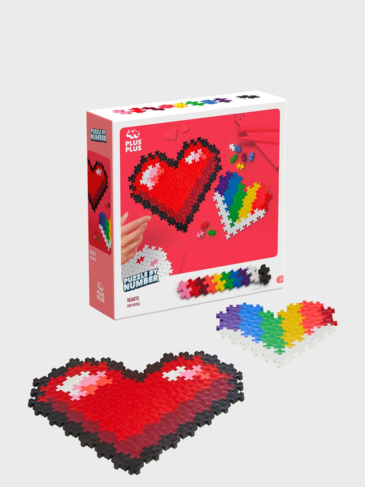 Plus Plus Hearts Puzzle By Number