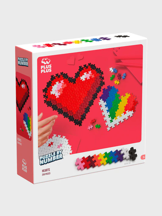 Plus Plus Hearts Puzzle By Number