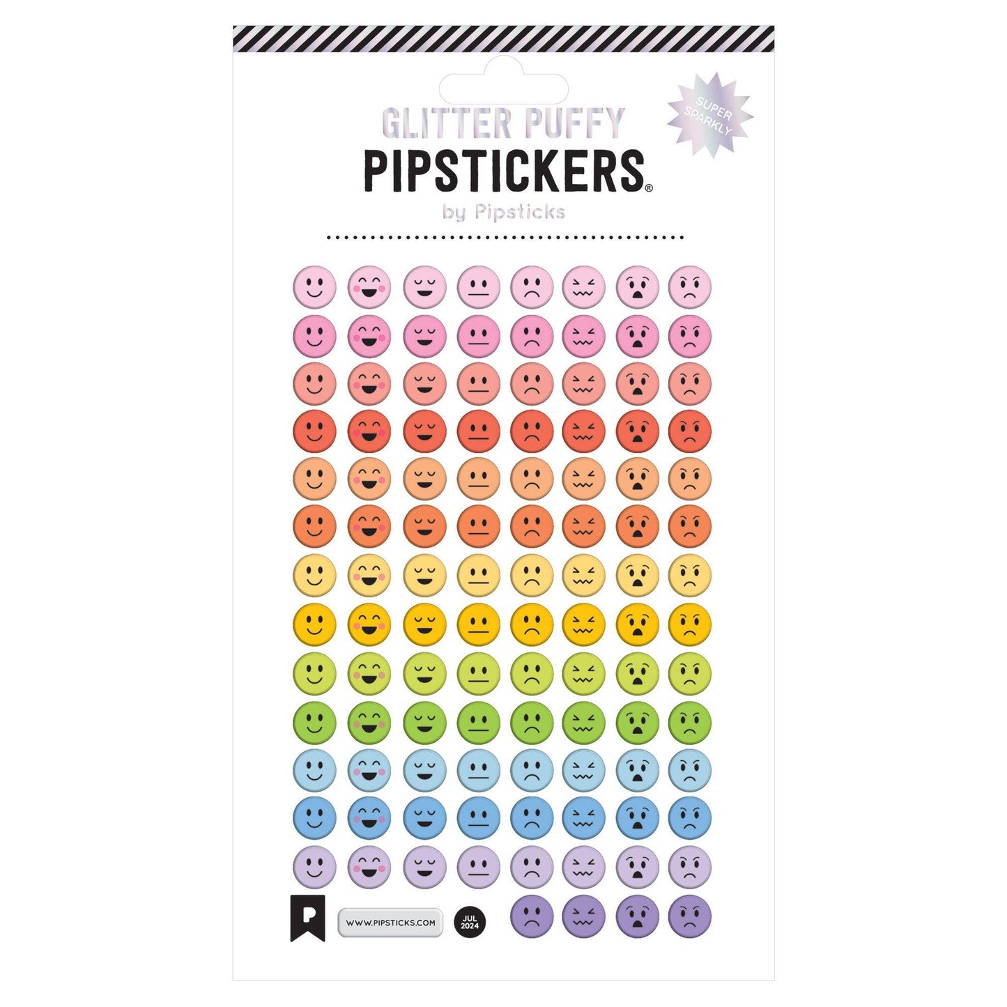 Puffy Emoji Rainbow Stickers