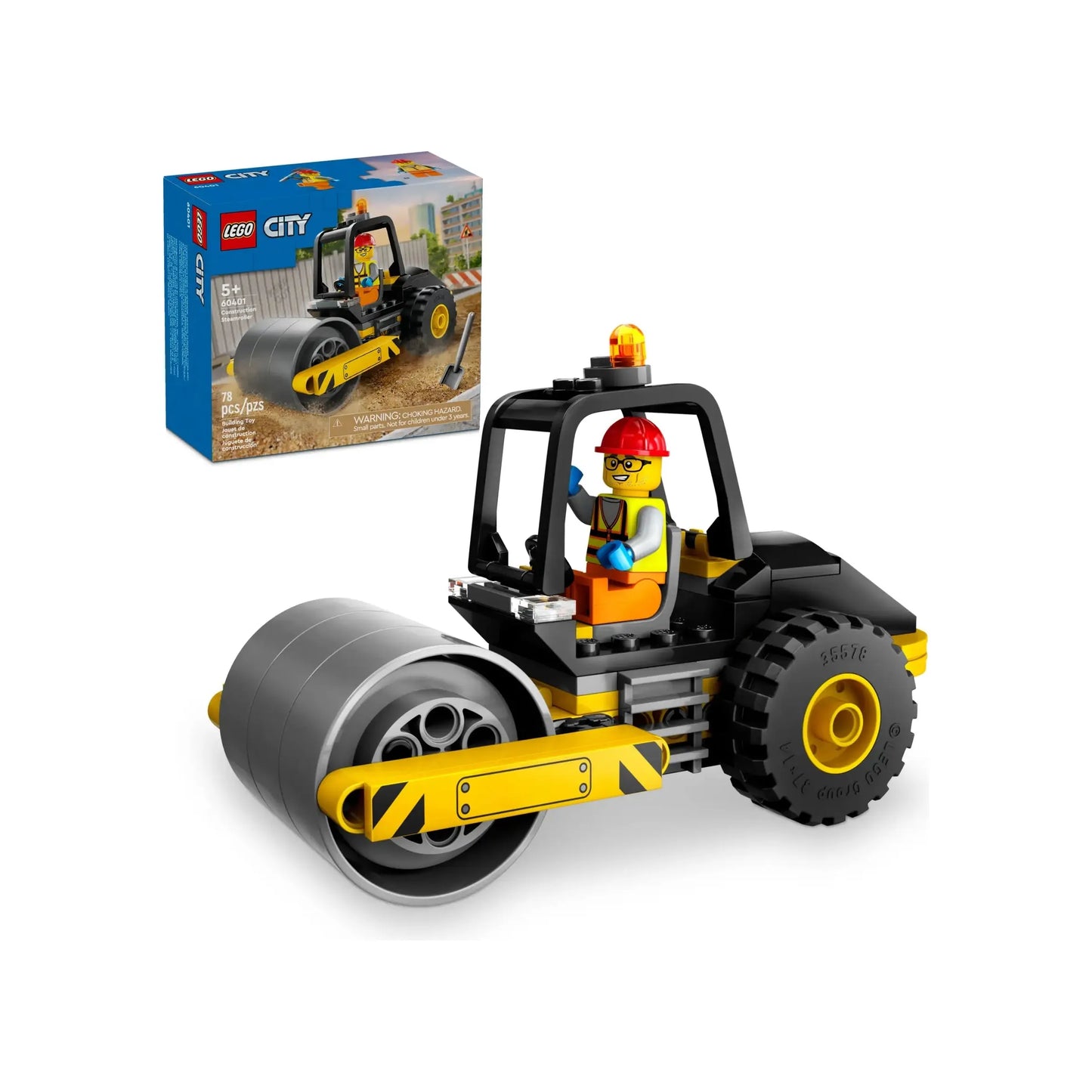 City: Construction Steamroller Building Set