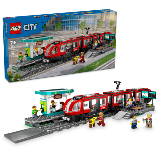 City: Downtown Streetcar & Station Building Set