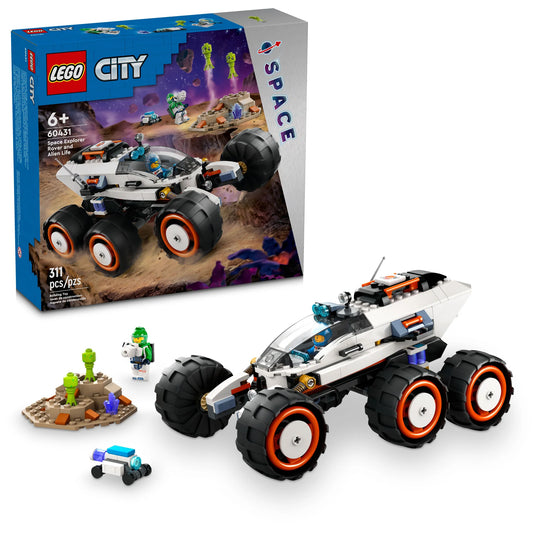 City Space: Space Explorer Rover & Alien Life Building Set