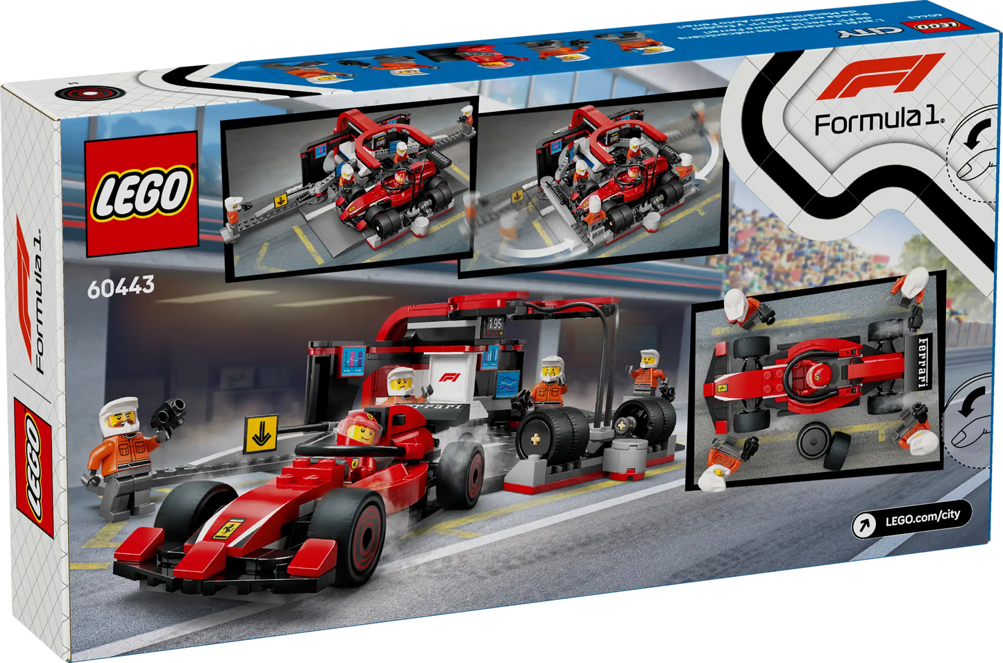 City: F1 Pit Stop & Pit Crew with Ferrari Car Building Set