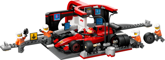 City: F1 Pit Stop & Pit Crew with Ferrari Car Building Set