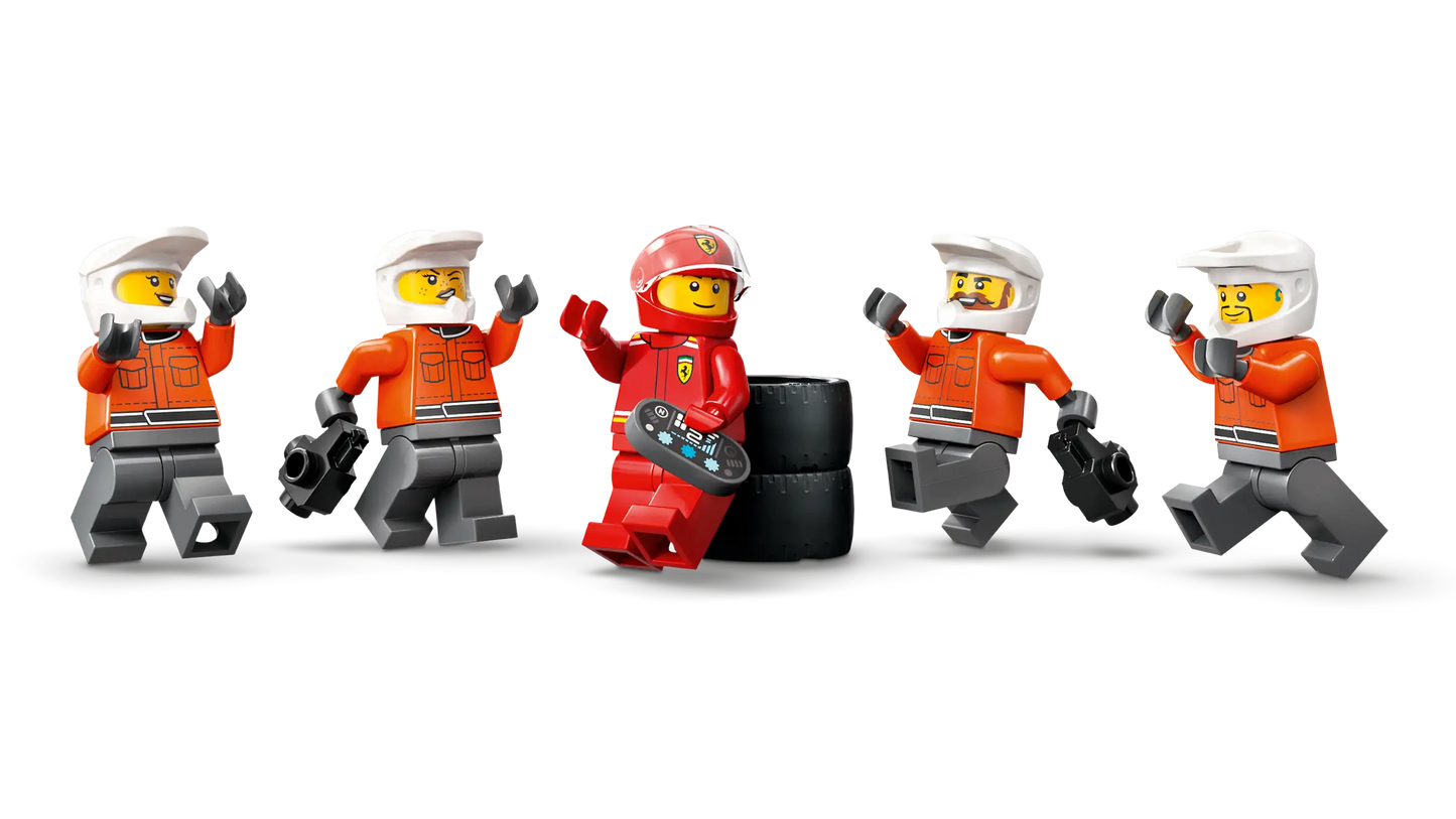 City: F1 Pit Stop & Pit Crew with Ferrari Car Building Set