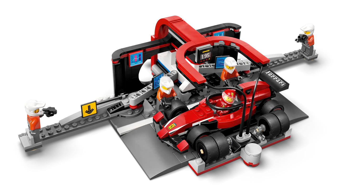 City: F1 Pit Stop & Pit Crew with Ferrari Car Building Set