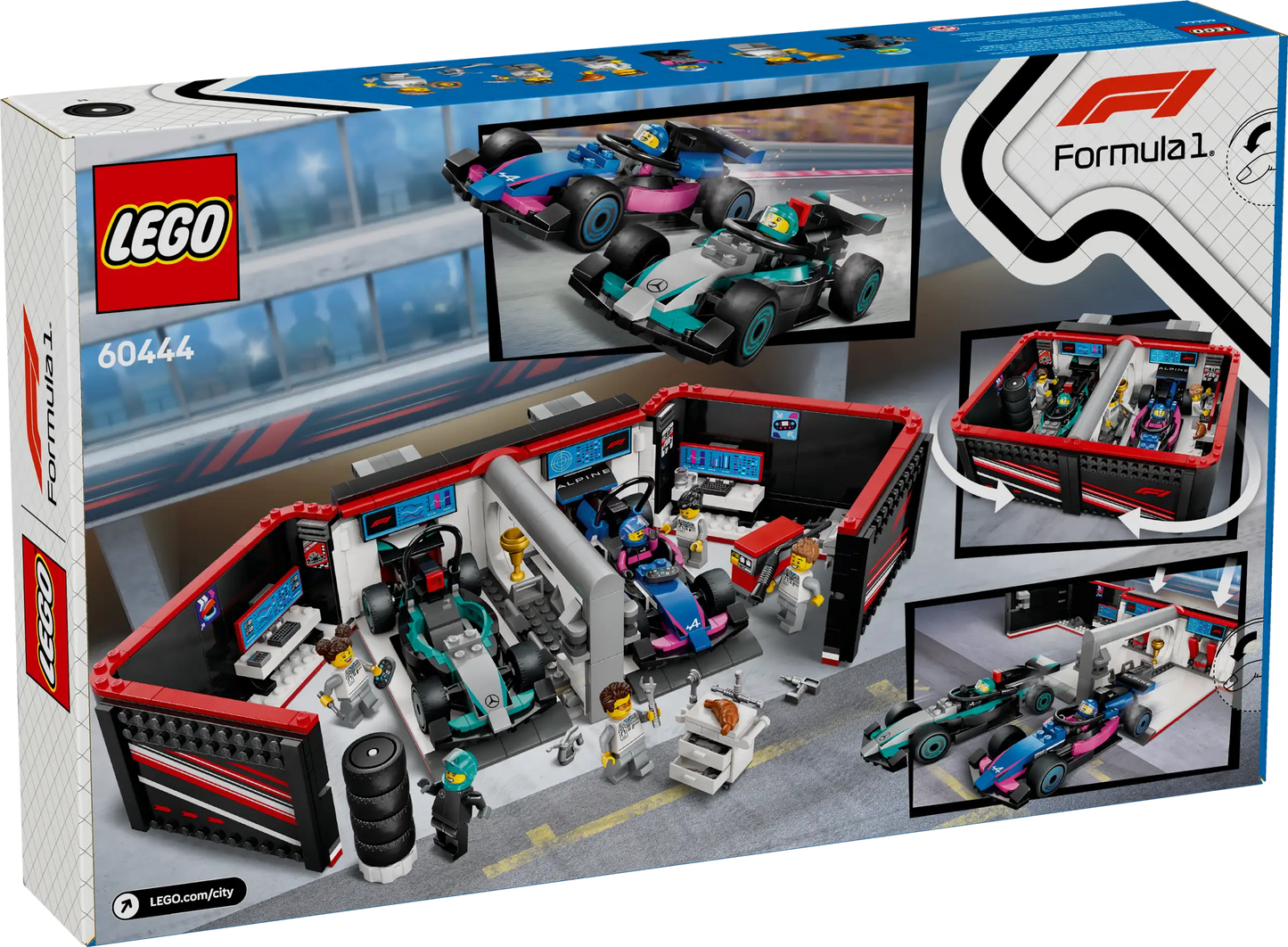 City: F1 Garage and Mercedes-AMG & Alpine Cars Building Set