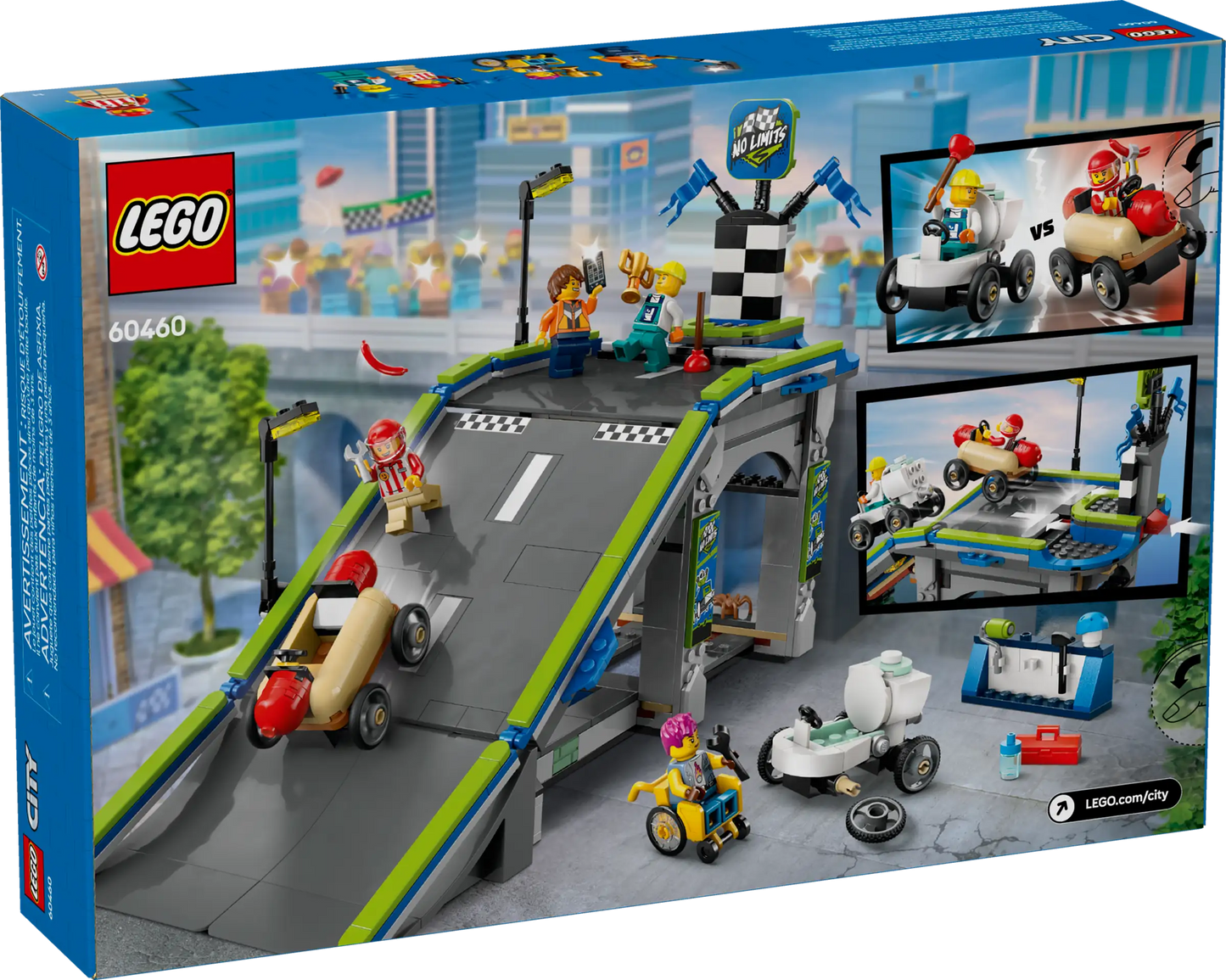 City: No Limits Race Car Ramp Track Building Set