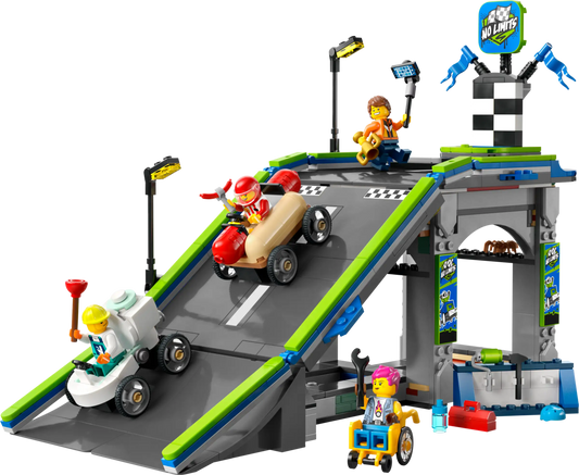 City: No Limits Race Car Ramp Track Building Set