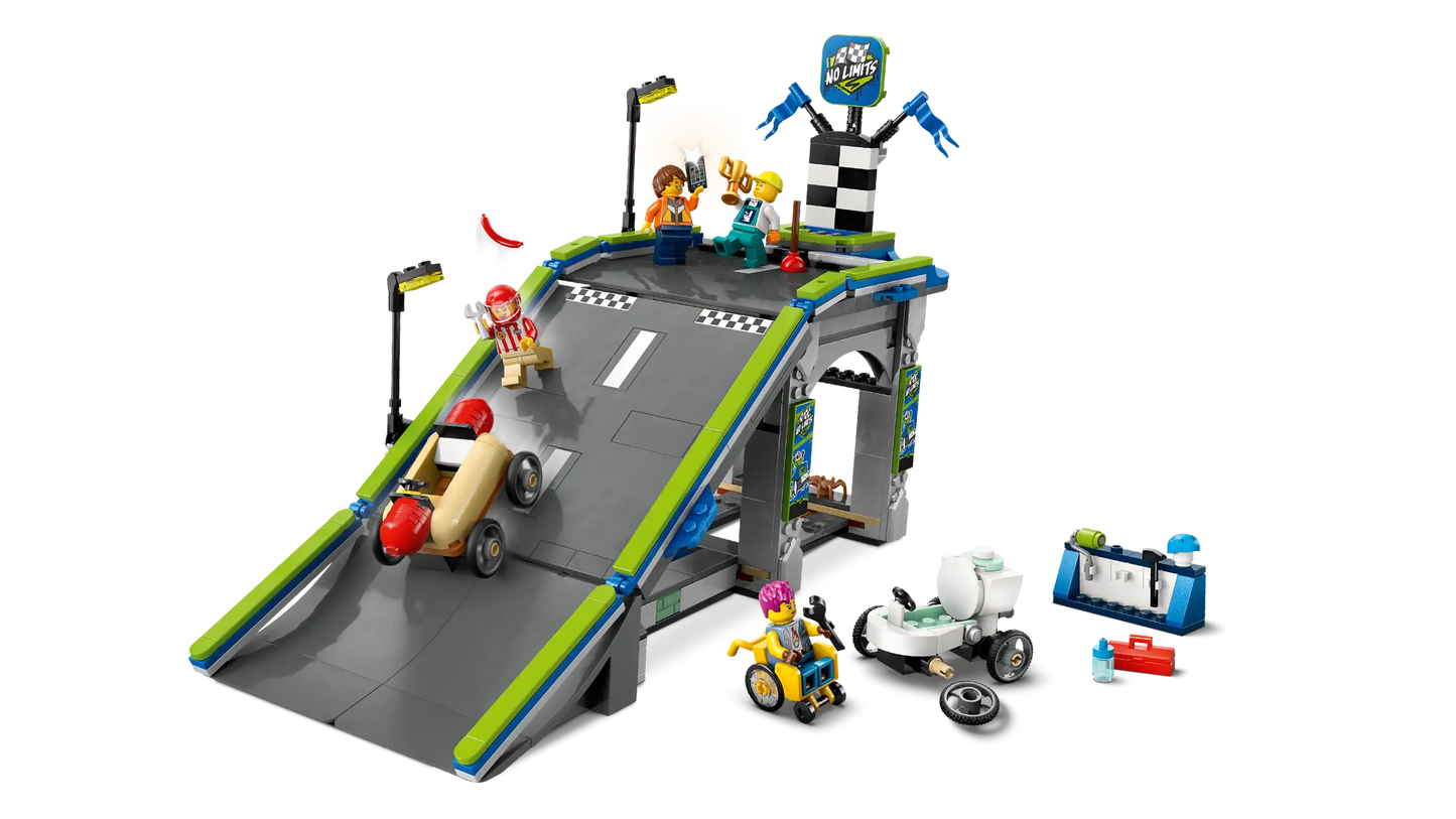 City: No Limits Race Car Ramp Track Building Set