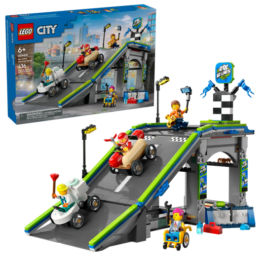 City: No Limits Race Car Ramp Track Building Set