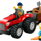 City: Red Farm Tractor with Trailer & Sheep Building Set