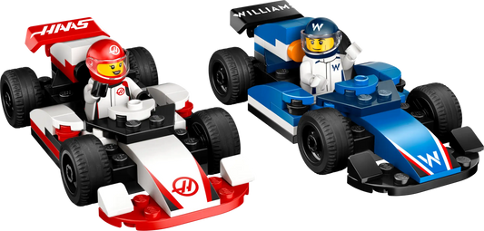 City: F1 Williams Racing & Haas F1 Race Cars Building Set