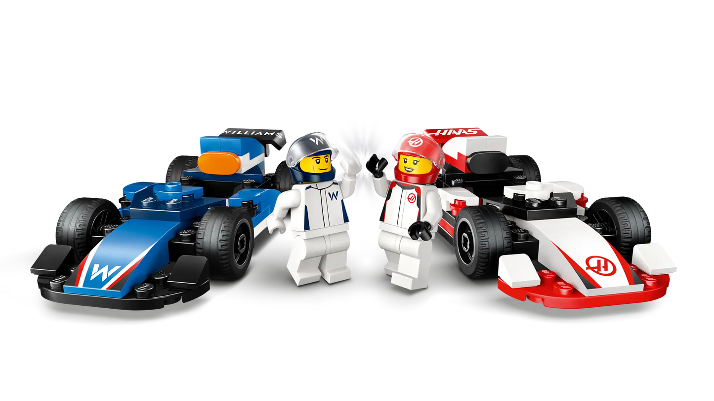 City: F1 Williams Racing & Haas F1 Race Cars Building Set