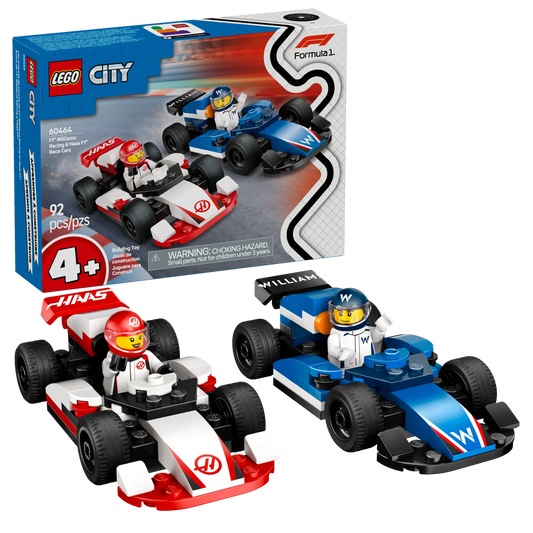 City: F1 Williams Racing & Haas F1 Race Cars Building Set