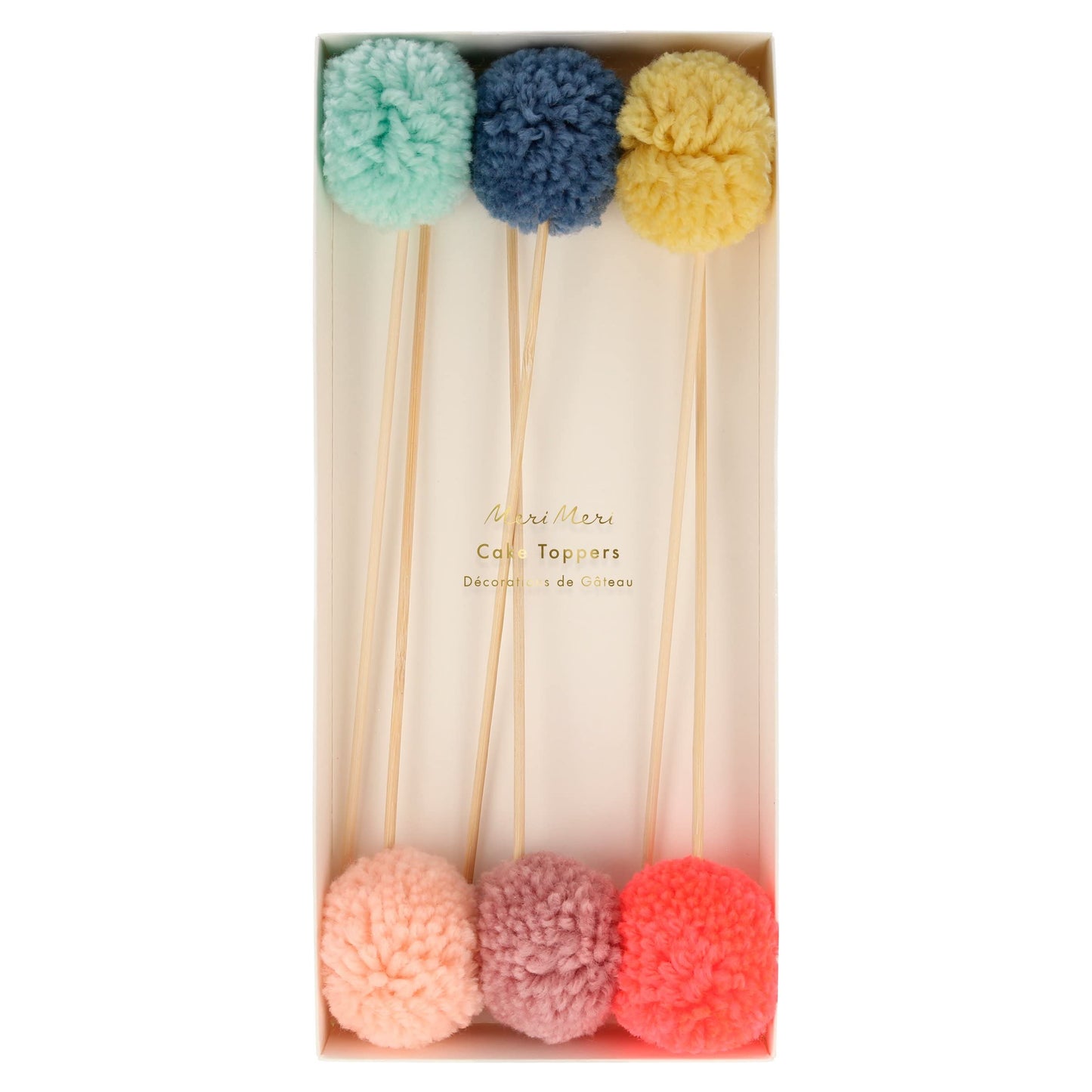 Multi Pom Pom Cake Toppers