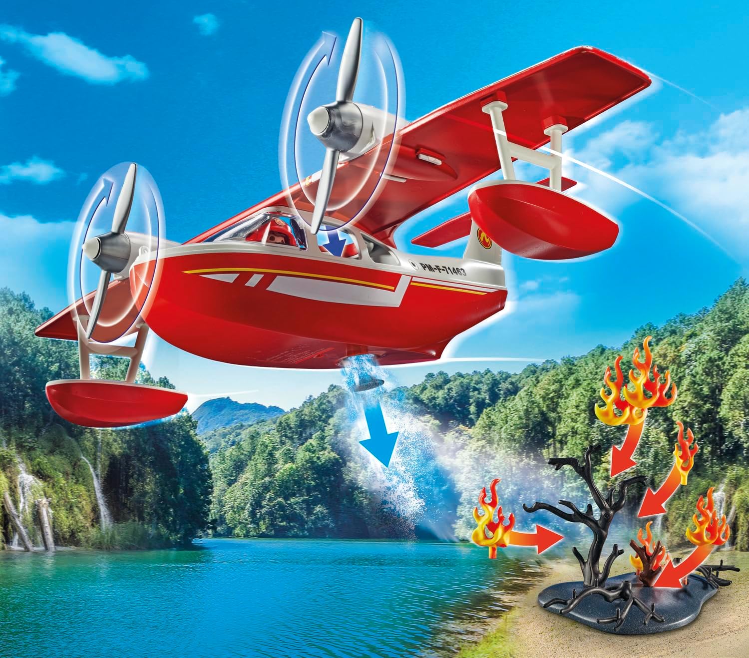 Action Heroes Firefighting Seaplane Cherry Tree Lane Toys