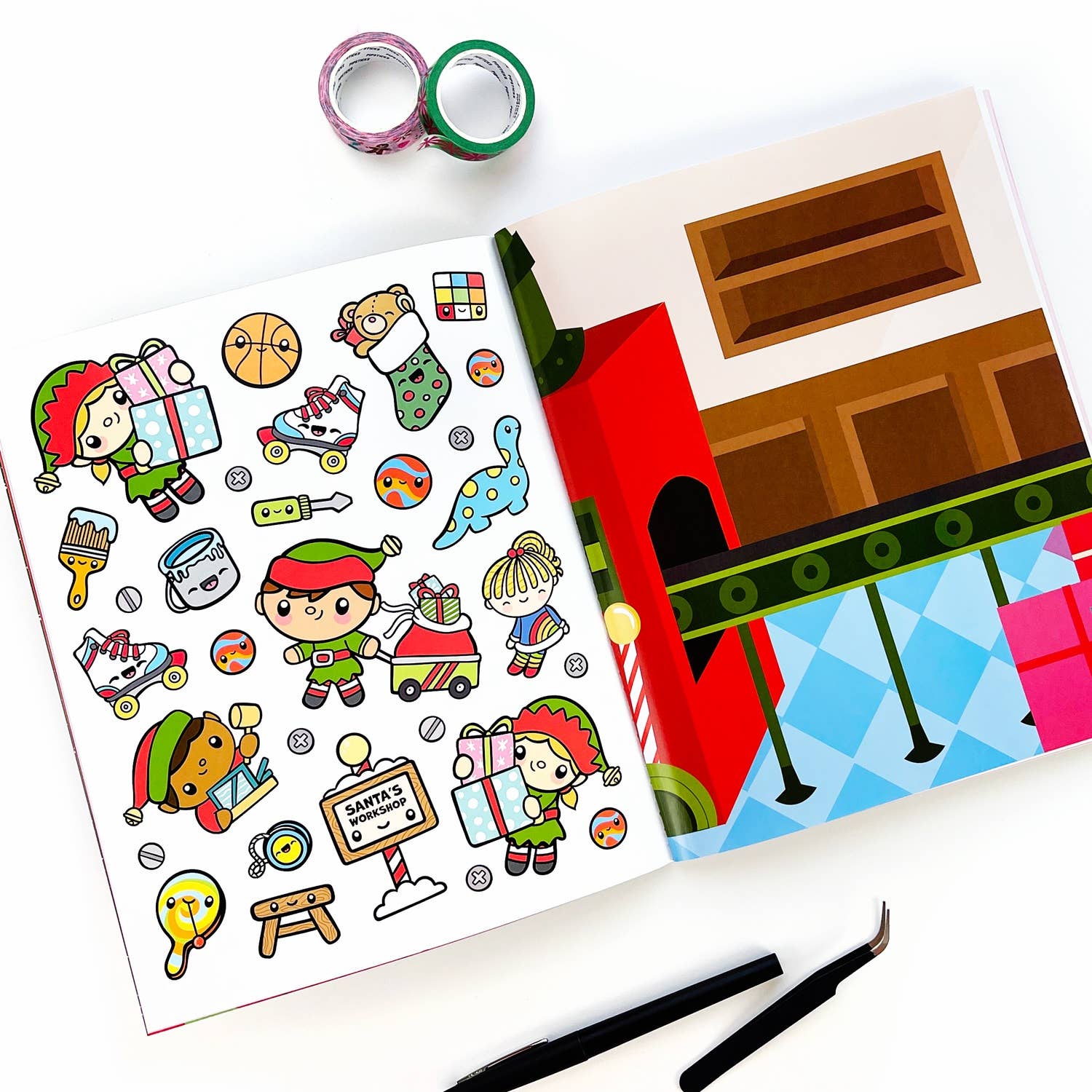 Draw-Along Christmas Sticker Book