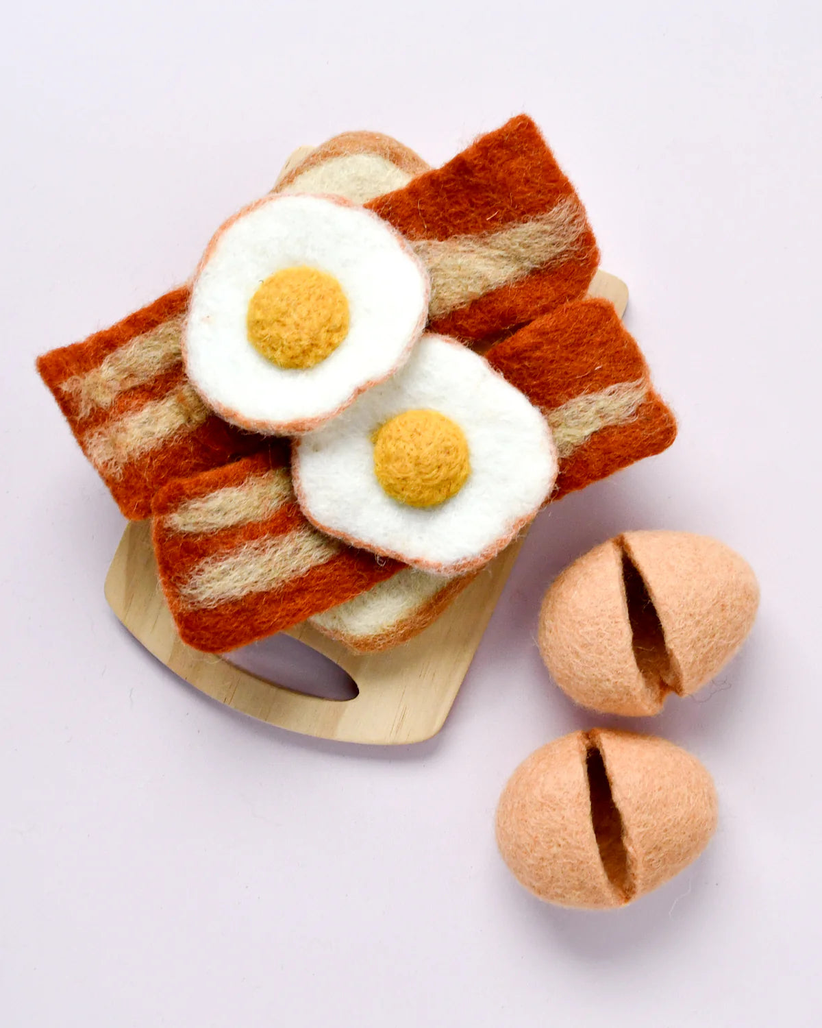 Felt Food Play Set - Bacon & Eggs Breakfast