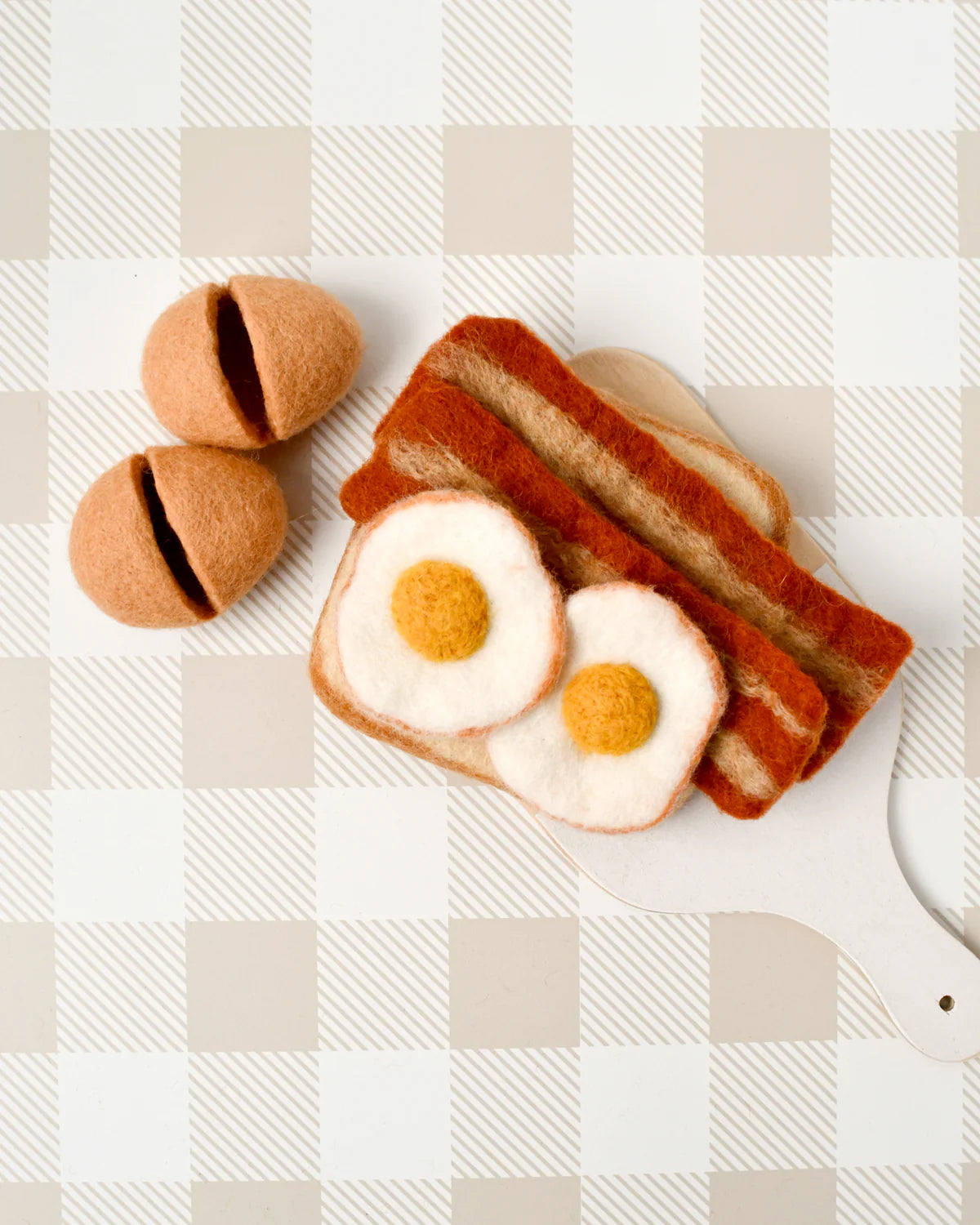 Felt Food Play Set - Bacon & Eggs Breakfast