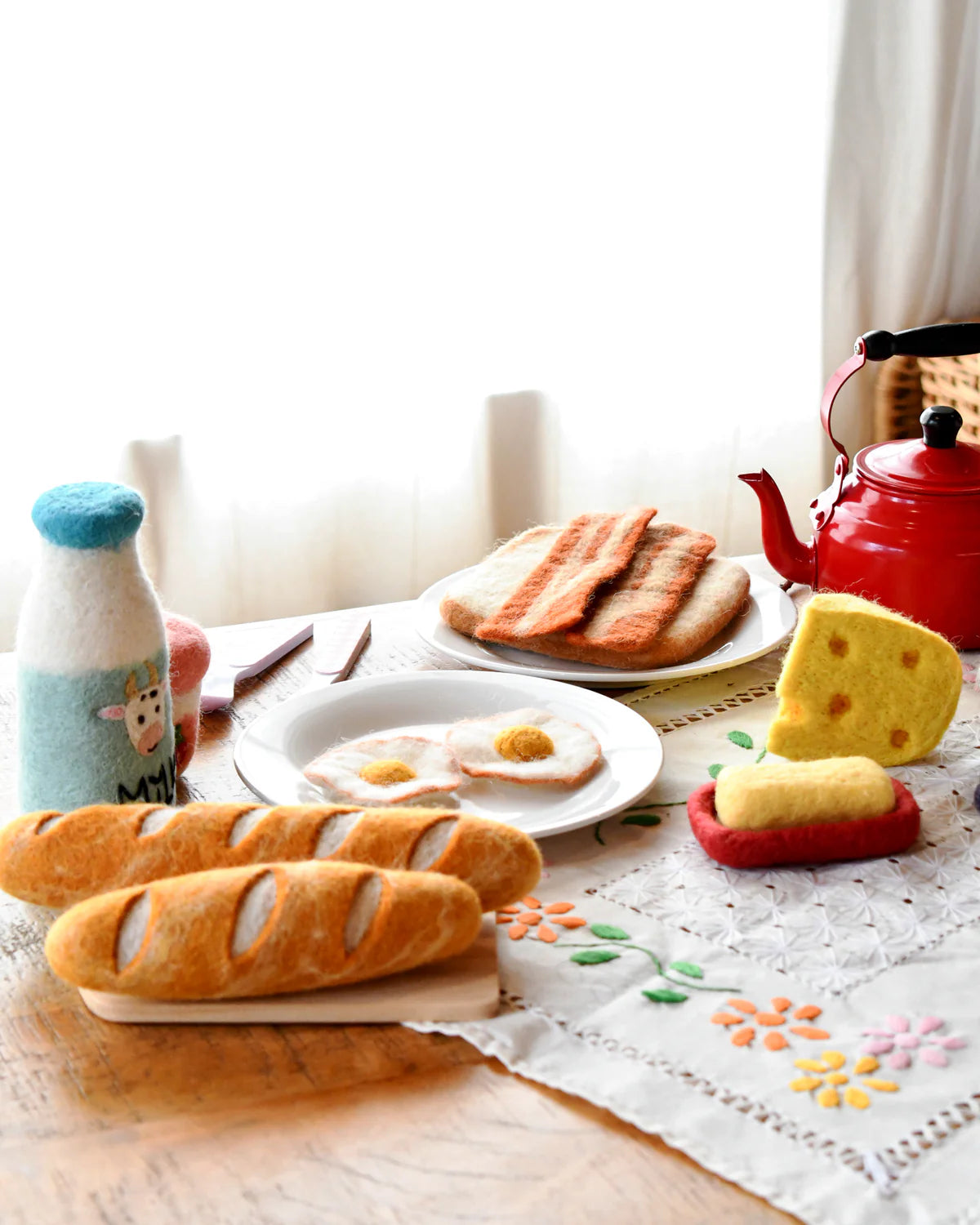 Felt Food Play Set - Bacon & Eggs Breakfast