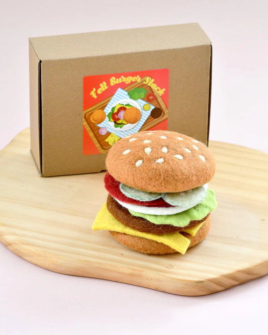 Felt Food Play Set - Burger Stack