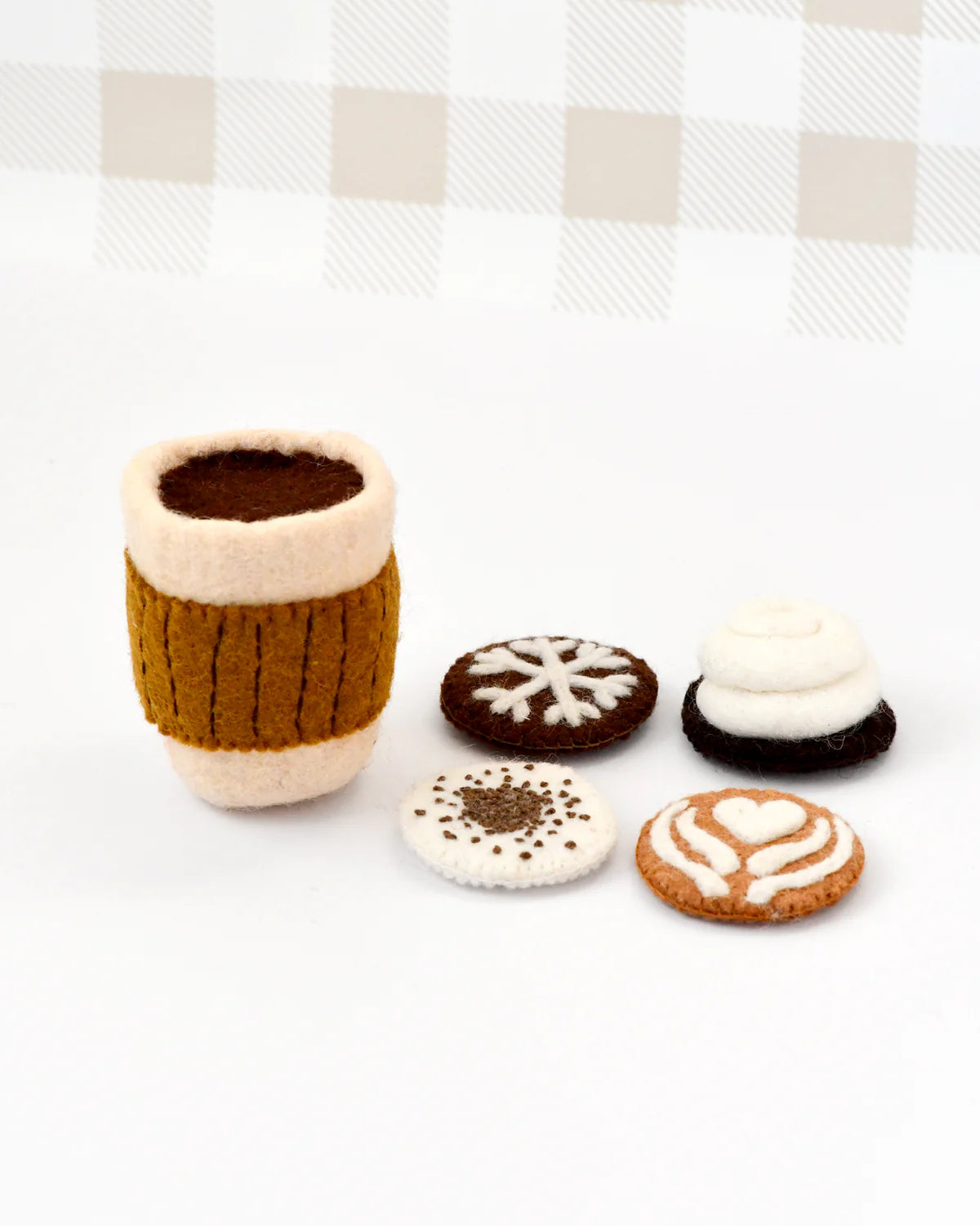 Felt Food Play Set - Coffee Cup with Toppings