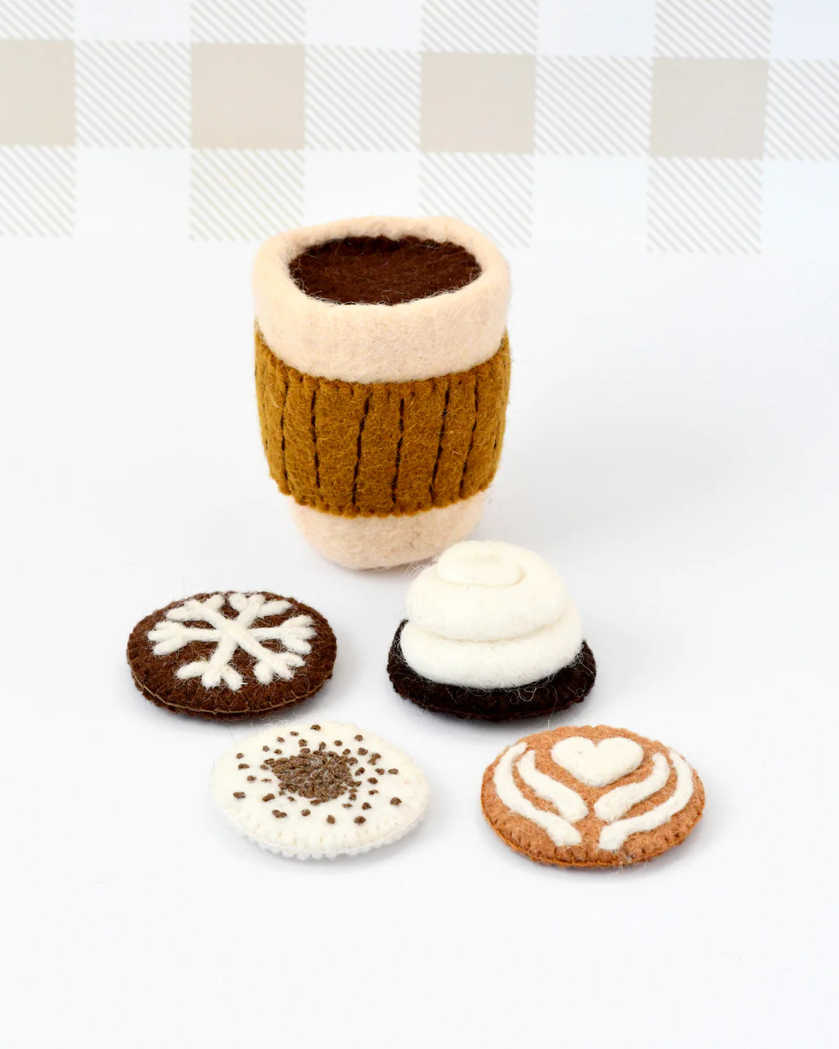 Felt Food Play Set - Coffee Cup with Toppings