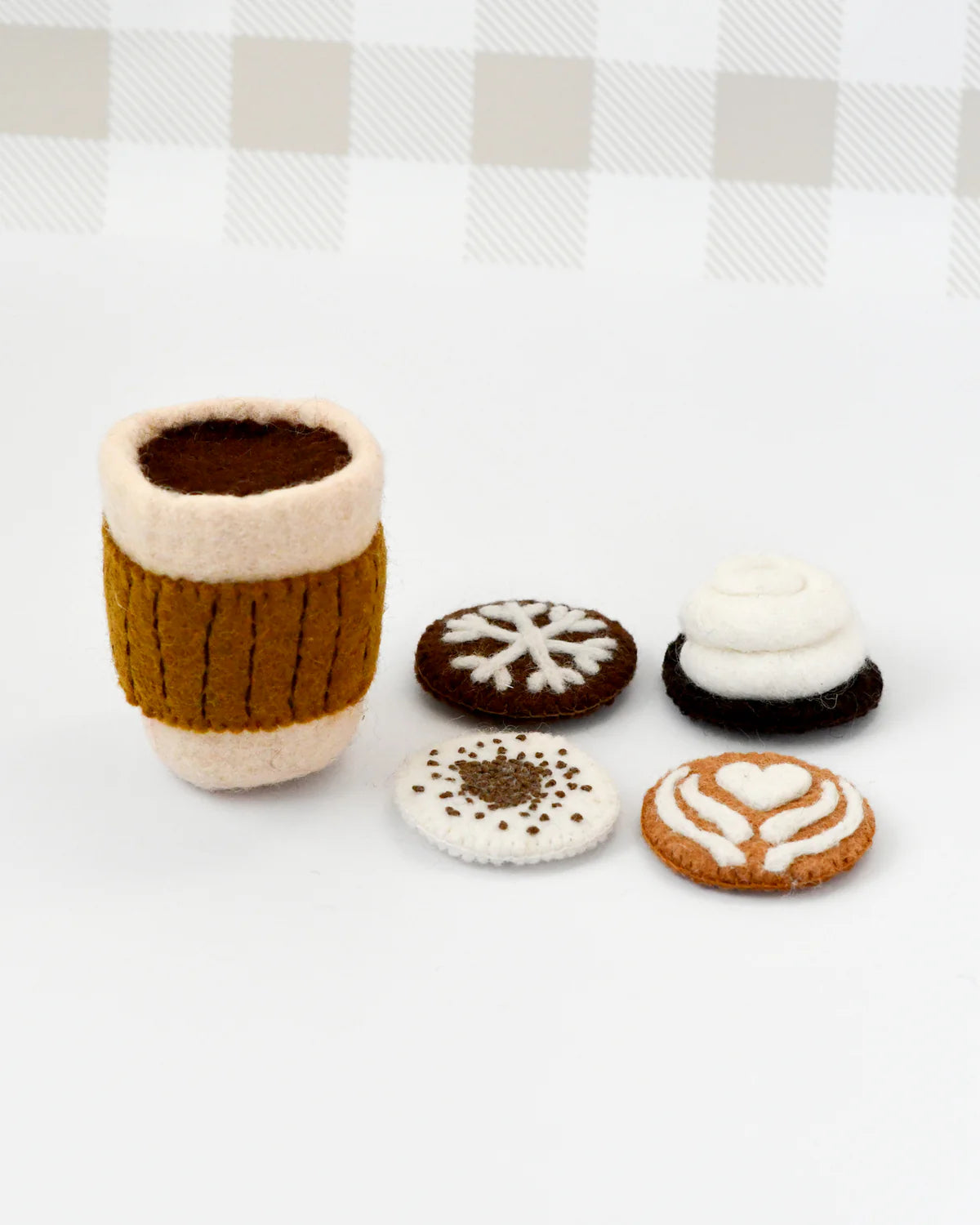 Felt Food Play Set - Coffee Cup with Toppings