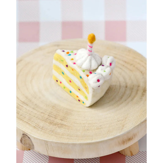 Felt Baked Goods - Confetti Cake Slice