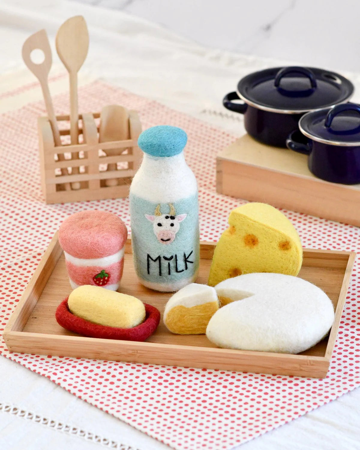 Felt Food Groups Play Set - Dairy