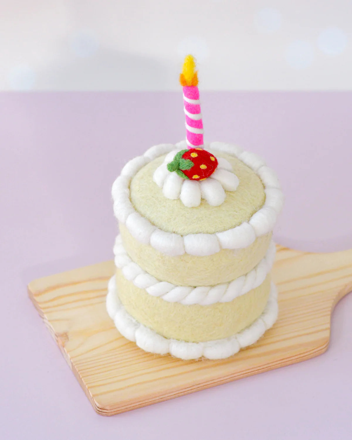 Felt Baked Goods - Strawberry Shortcake Birthday Cake