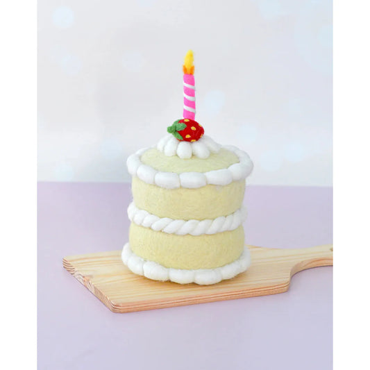 Felt Baked Goods - Strawberry Shortcake Birthday Cake