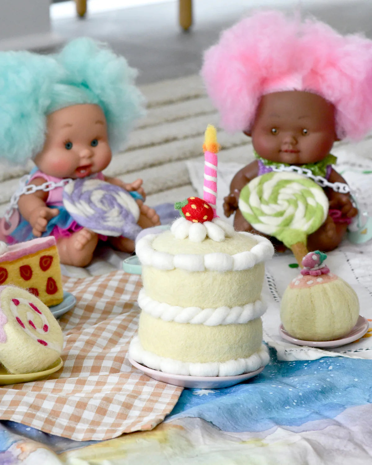 Felt Baked Goods - Strawberry Shortcake Birthday Cake