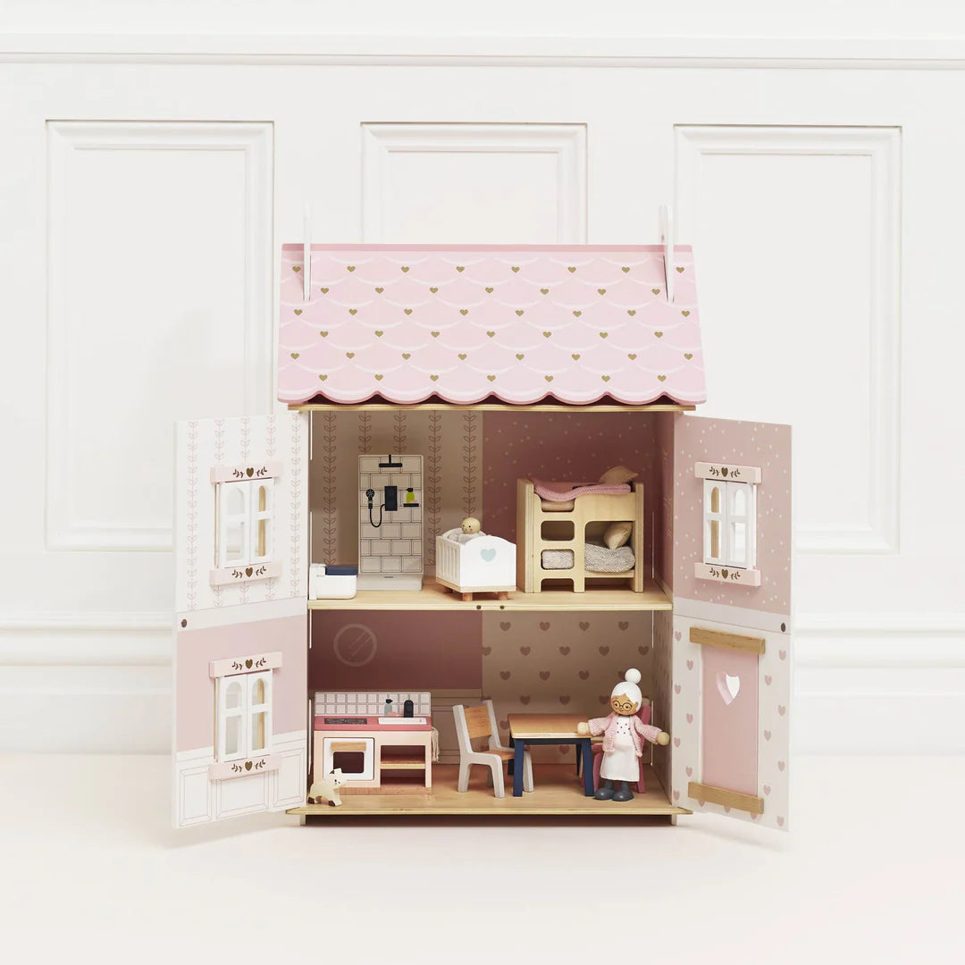 Rose Heart Wooden Doll House