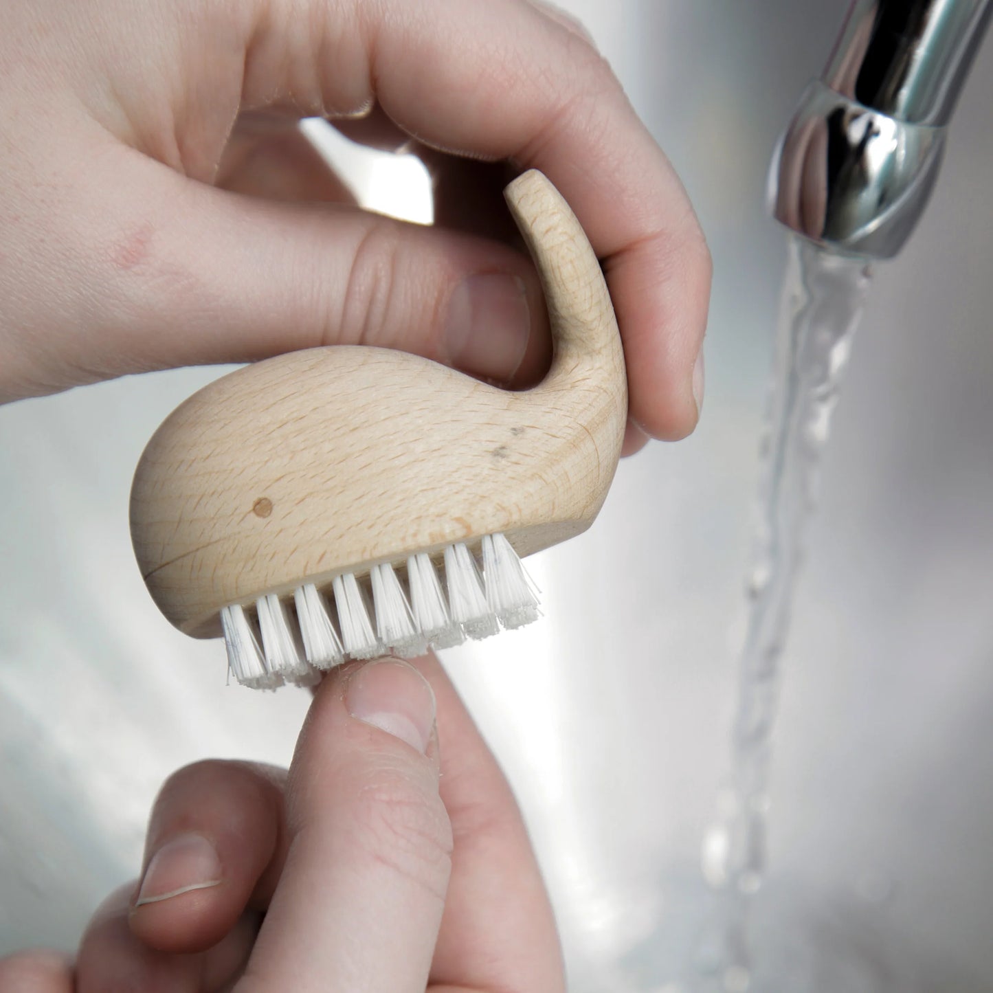 Wooden Whale Nail Brush