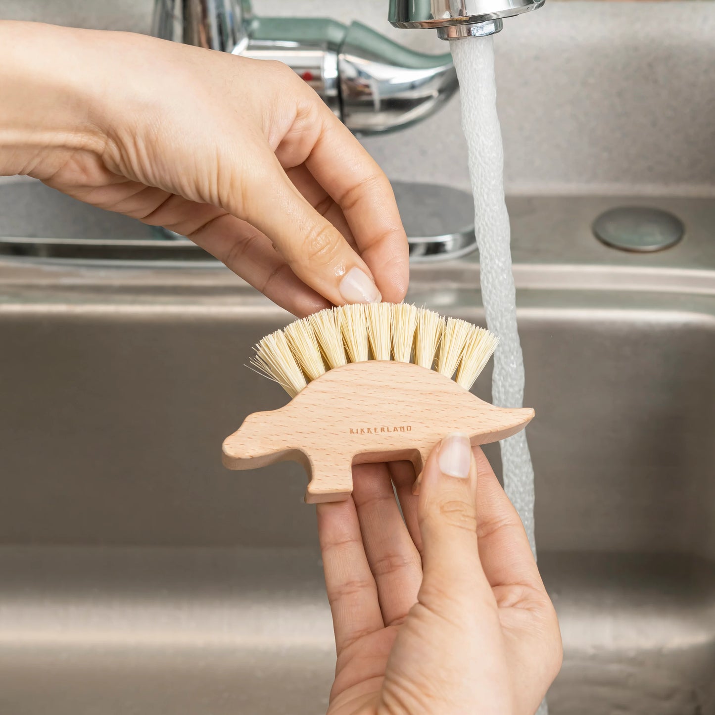 Wooden Dinosaur Nail Brush